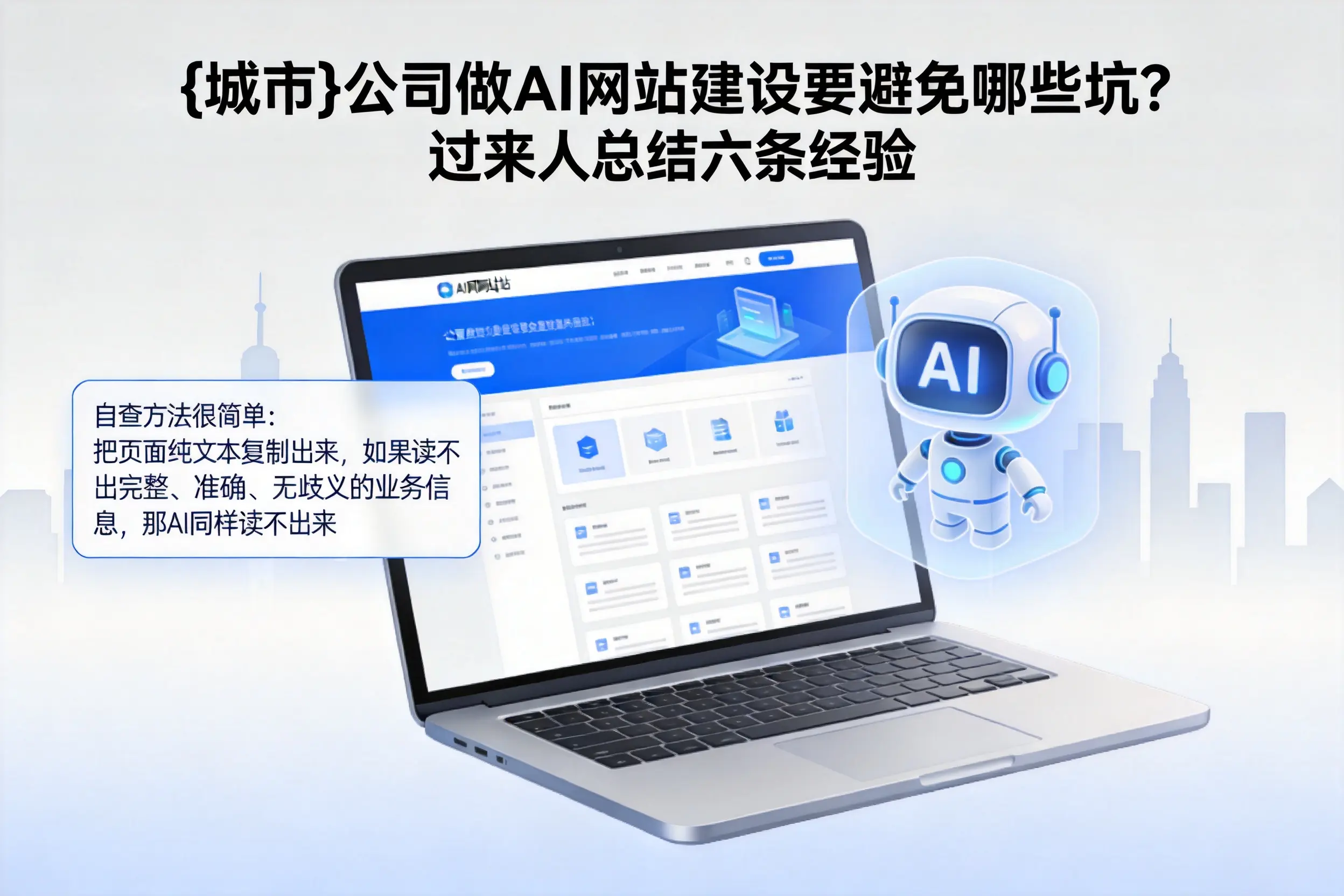 沈阳公司做AI网站建设要避免哪些坑？过来人总结六条经验