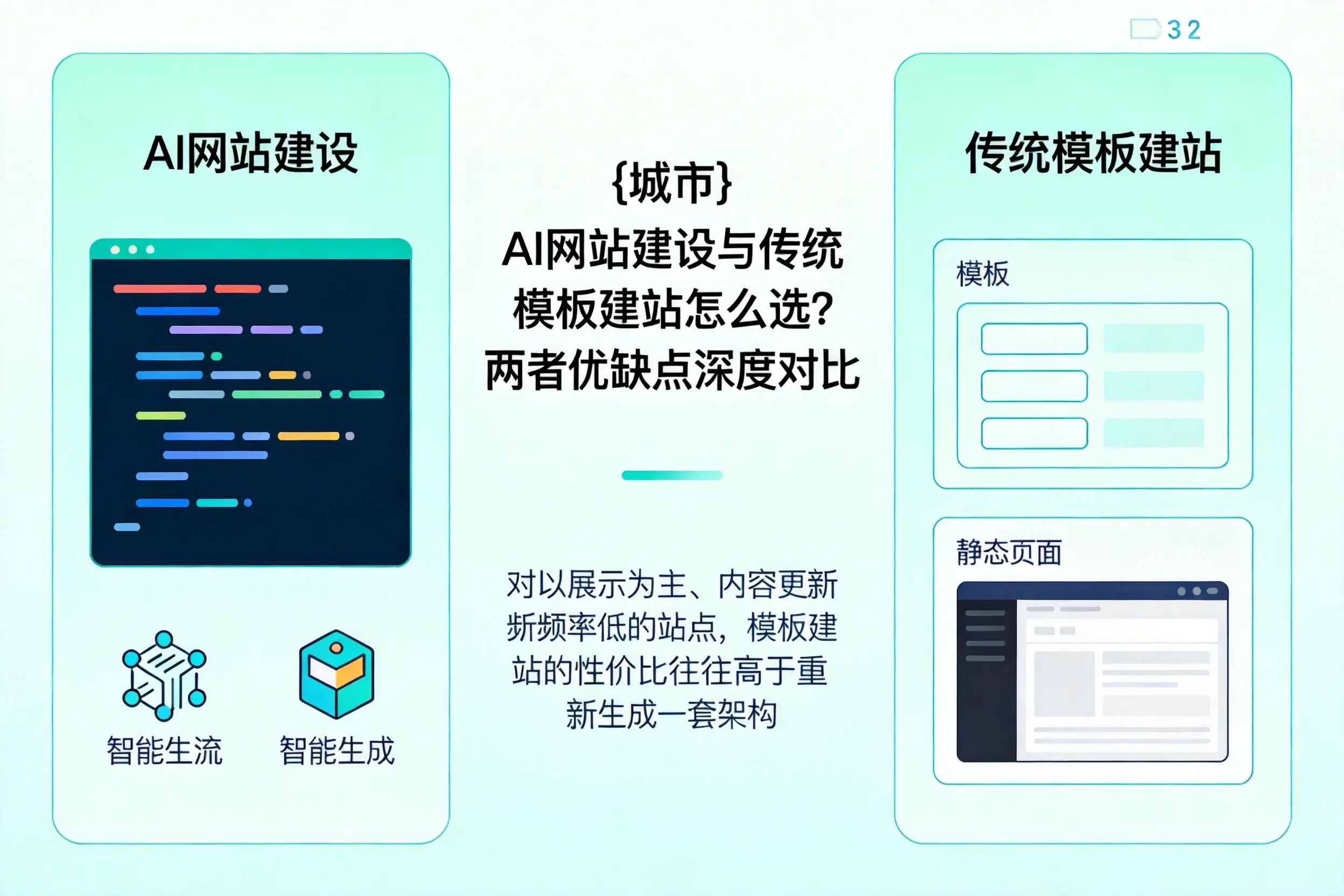 沈阳AI网站建设与传统模板建站怎么选？两者优缺点深度对比