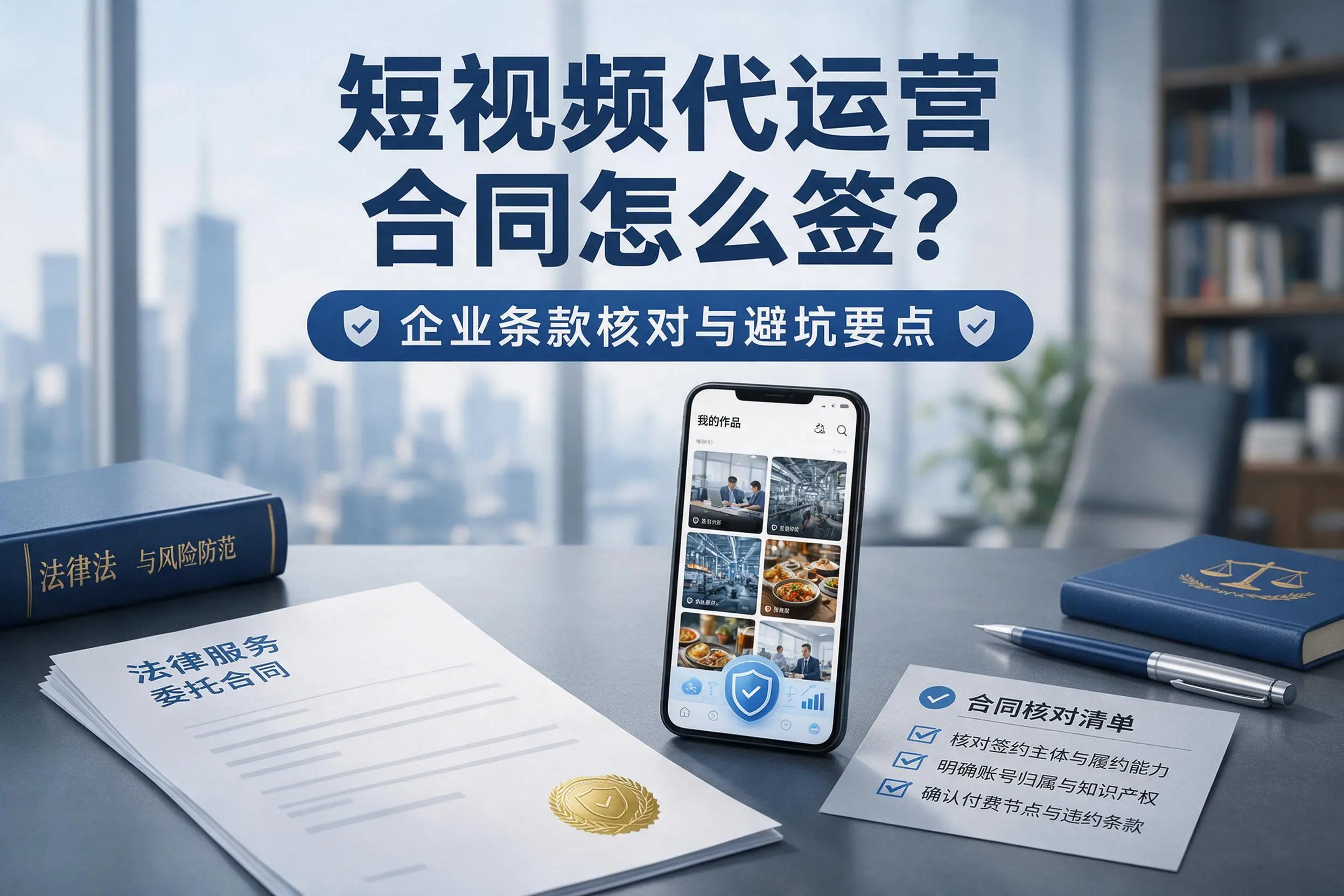 短视频代运营合同怎么签？沈阳企业条款核对与避坑要点