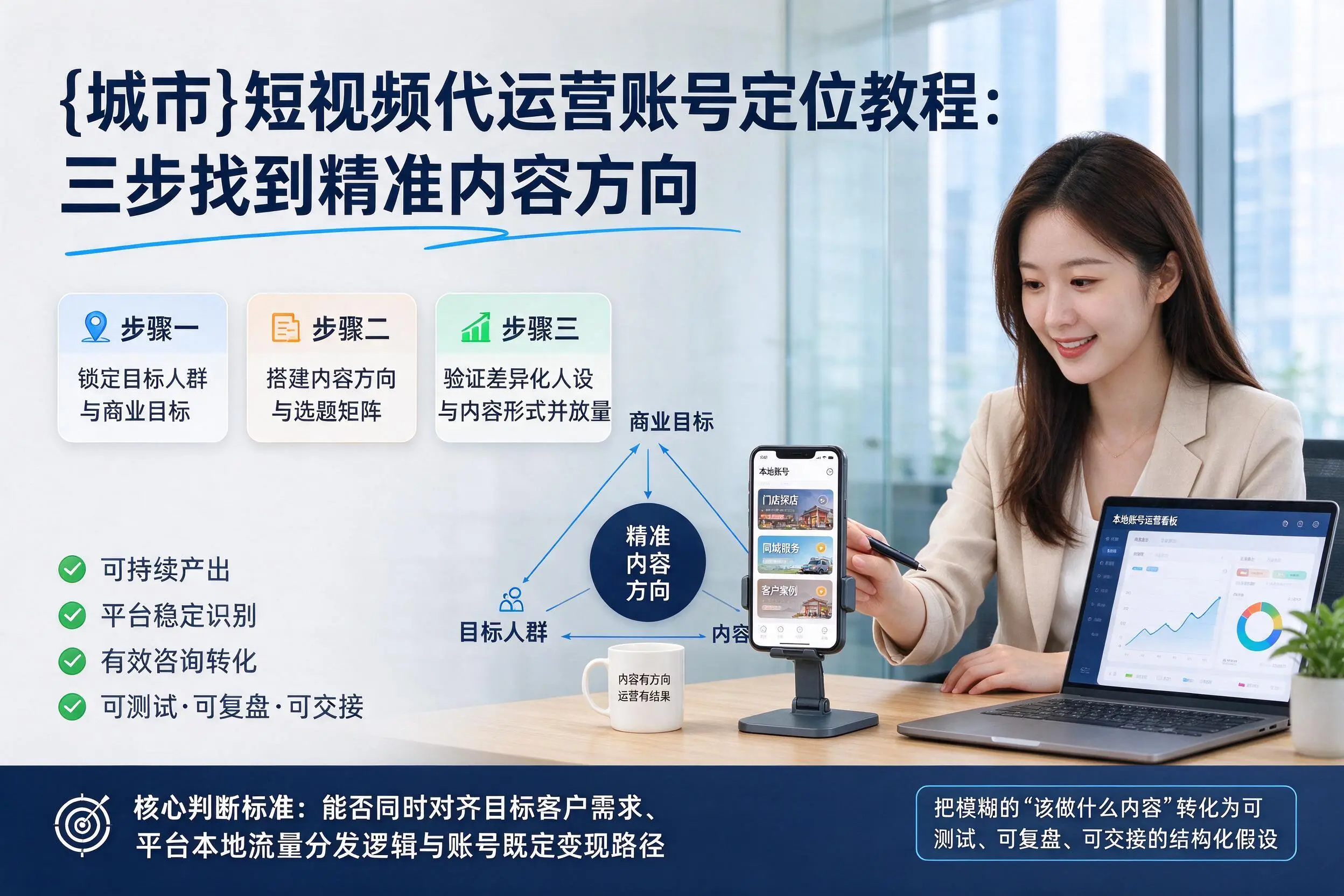 沈阳短视频代运营账号定位教程：三步找到精准内容方向