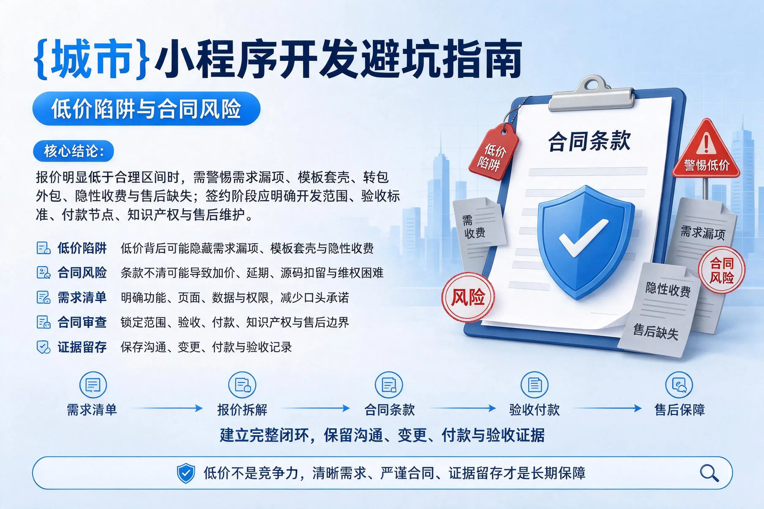 沈阳小程序开发避坑指南:低价陷阱与合同风险