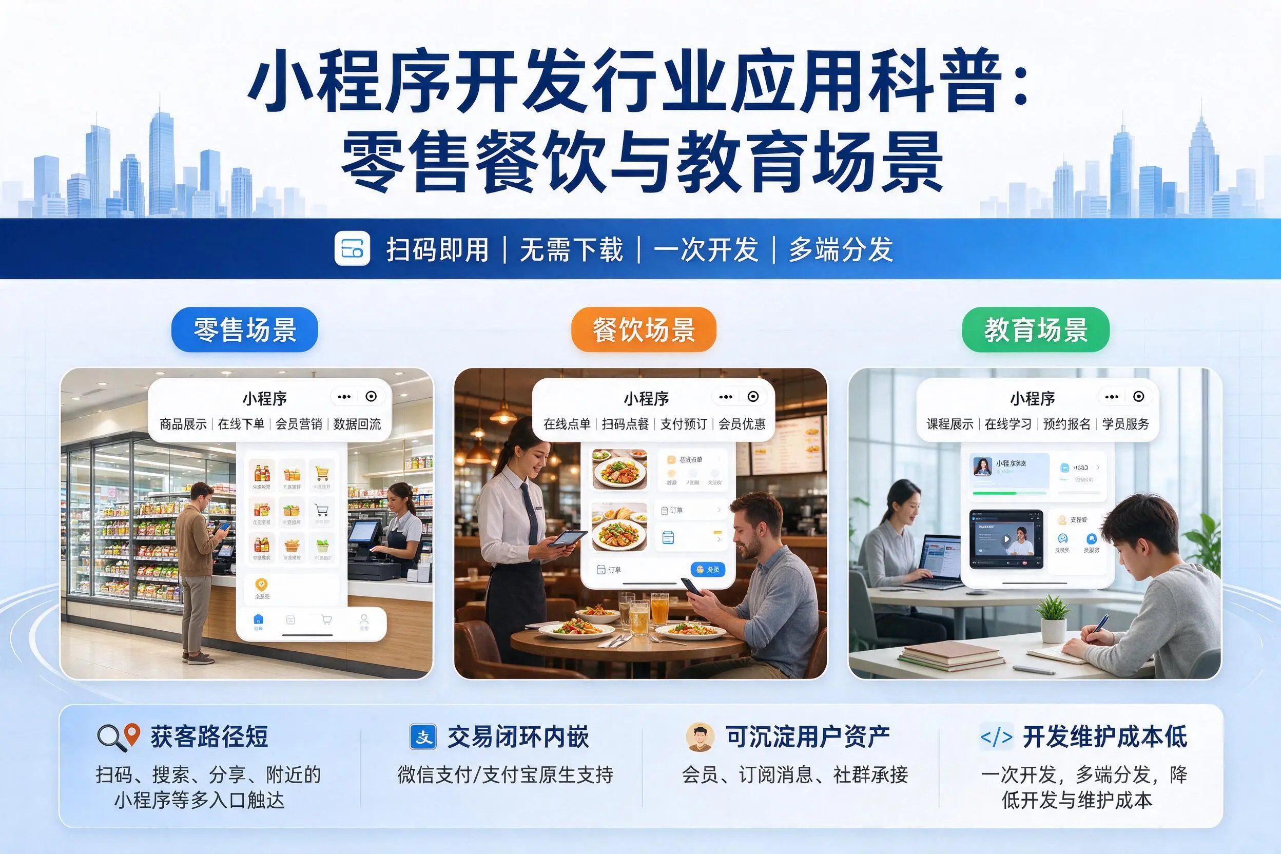 沈阳小程序开发行业应用科普:零售餐饮与教育场景