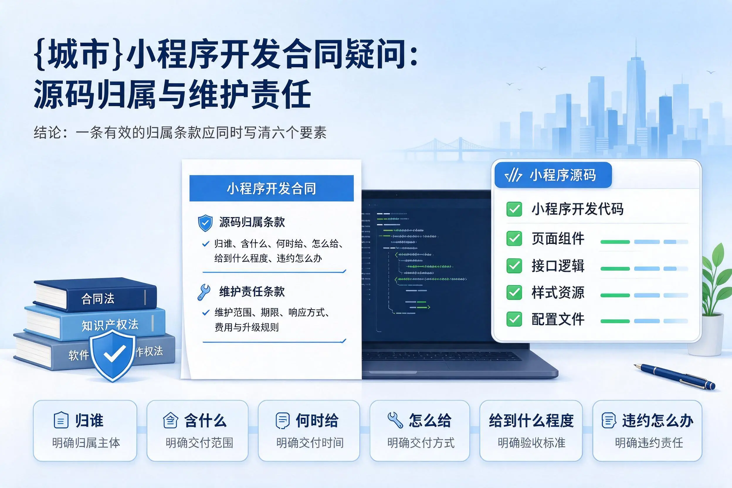 沈阳小程序开发合同疑问:源码归属与维护责任