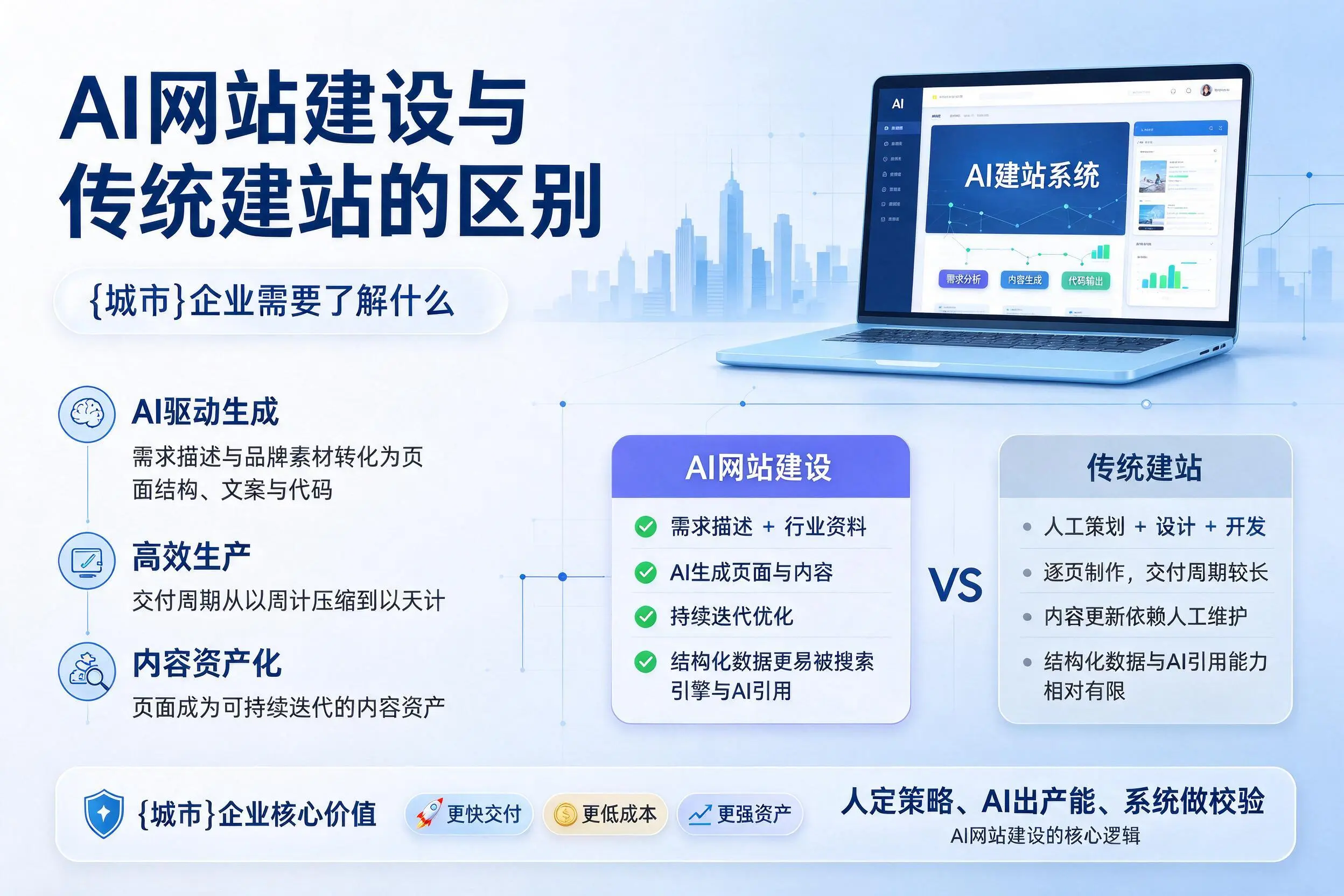 AI网站建设与传统建站的区别,沈阳企业需要了解什么