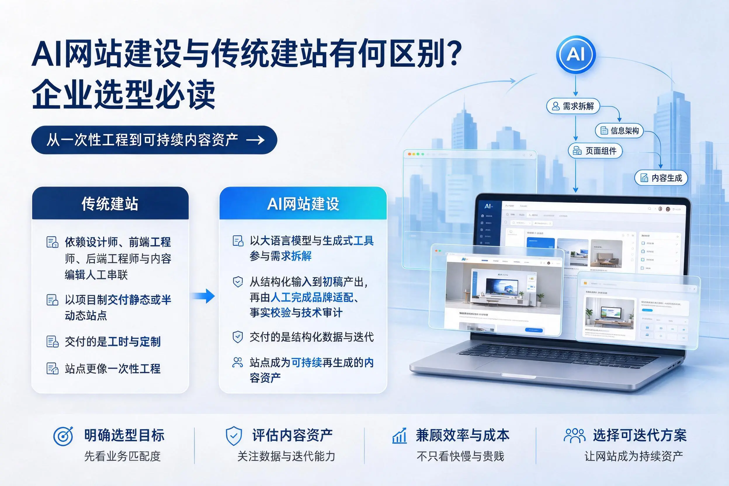 AI网站建设与传统建站有何区别?沈阳企业选型必读