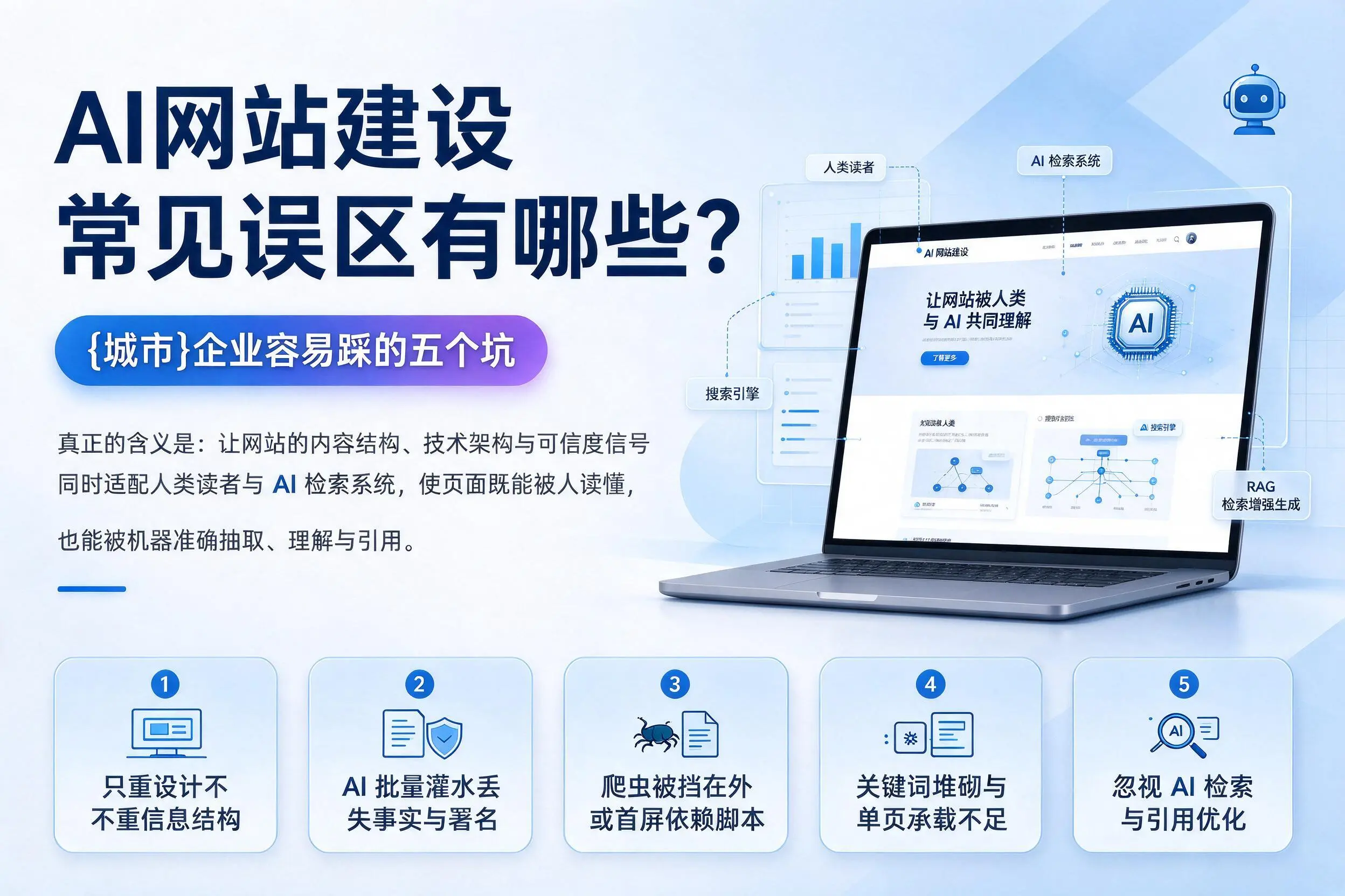 AI网站建设常见误区有哪些？沈阳企业容易踩的五个坑