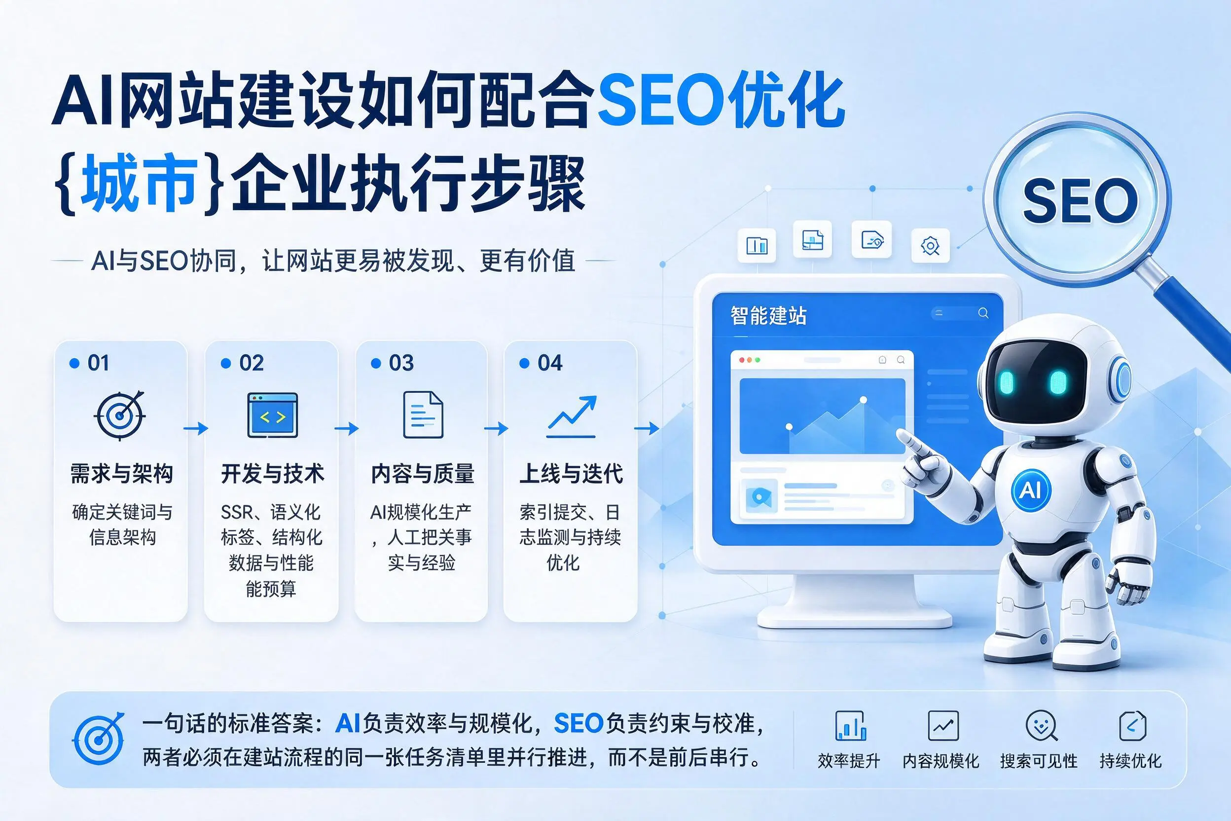 AI网站建设如何配合SEO优化，沈阳企业执行步骤