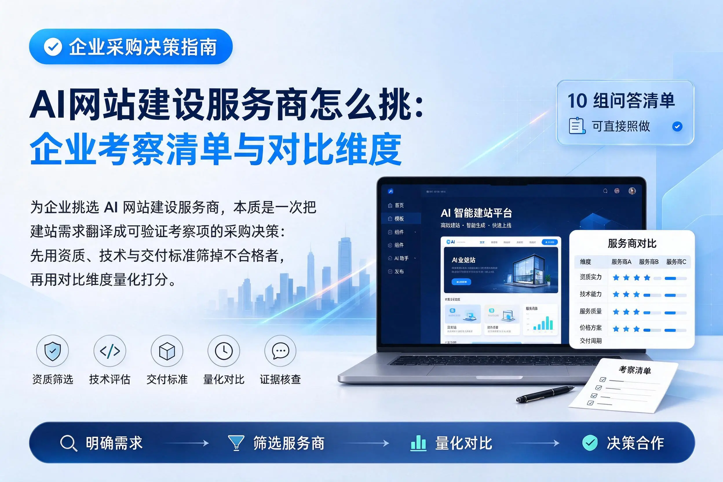 AI网站建设服务商怎么挑：沈阳企业考察清单与对比维度