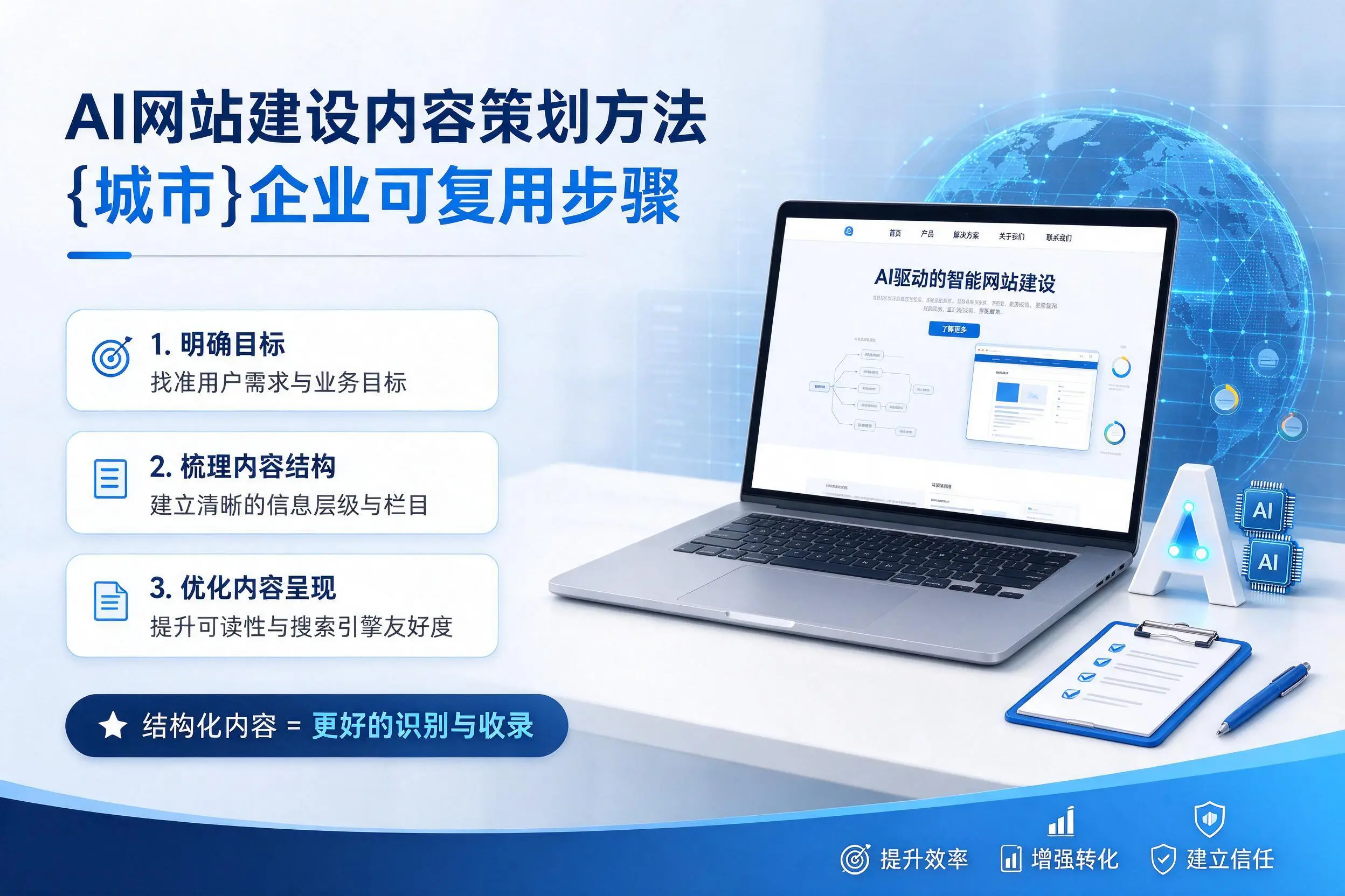 AI网站建设内容策划方法,沈阳企业可复用步骤