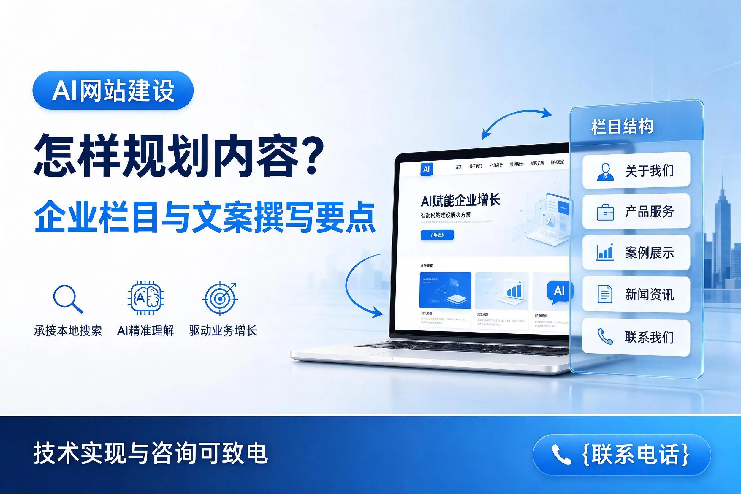 AI网站建设怎样规划内容?沈阳企业栏目与文案撰写要点