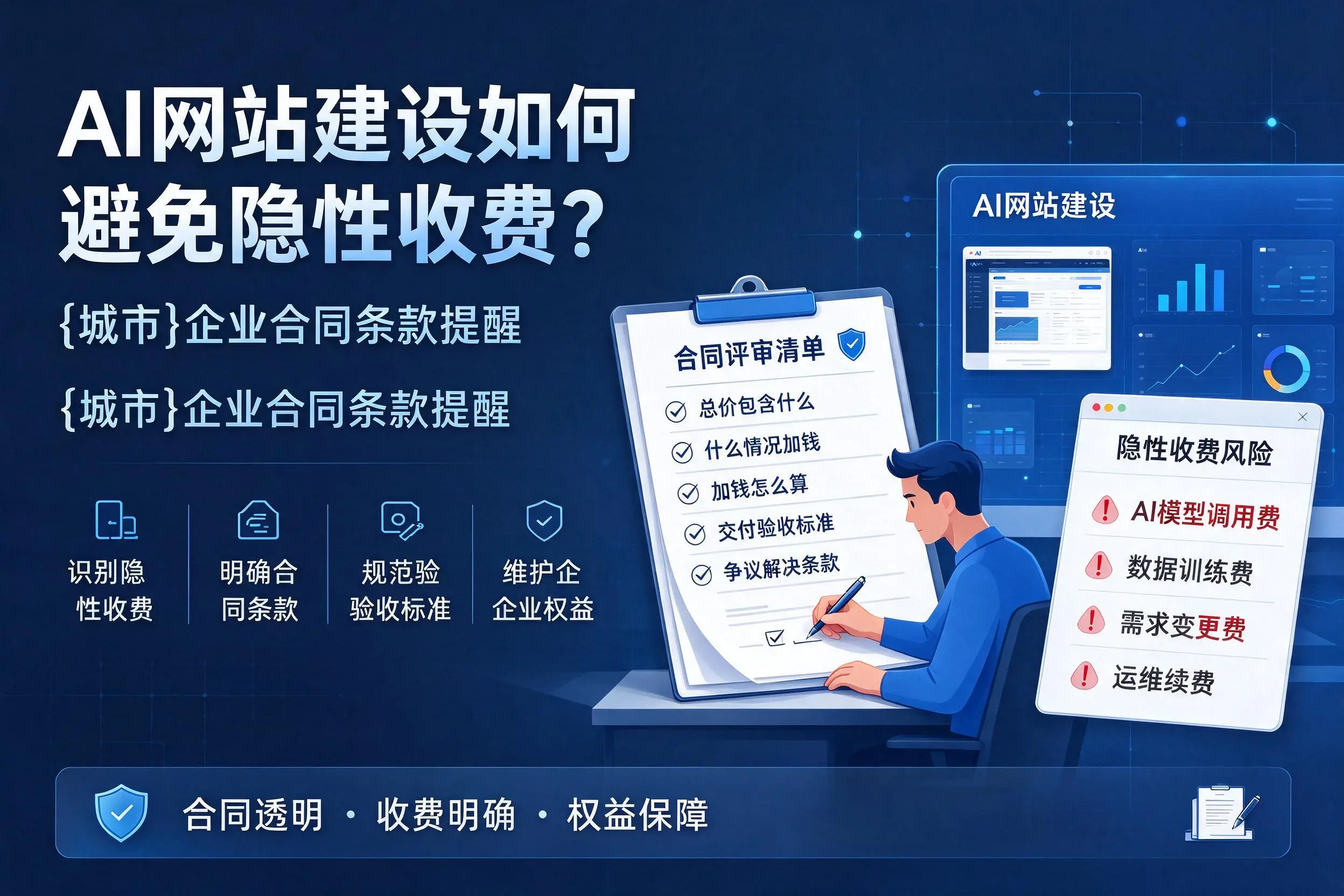 AI网站建设如何避免隐性收费？沈阳企业合同条款提醒