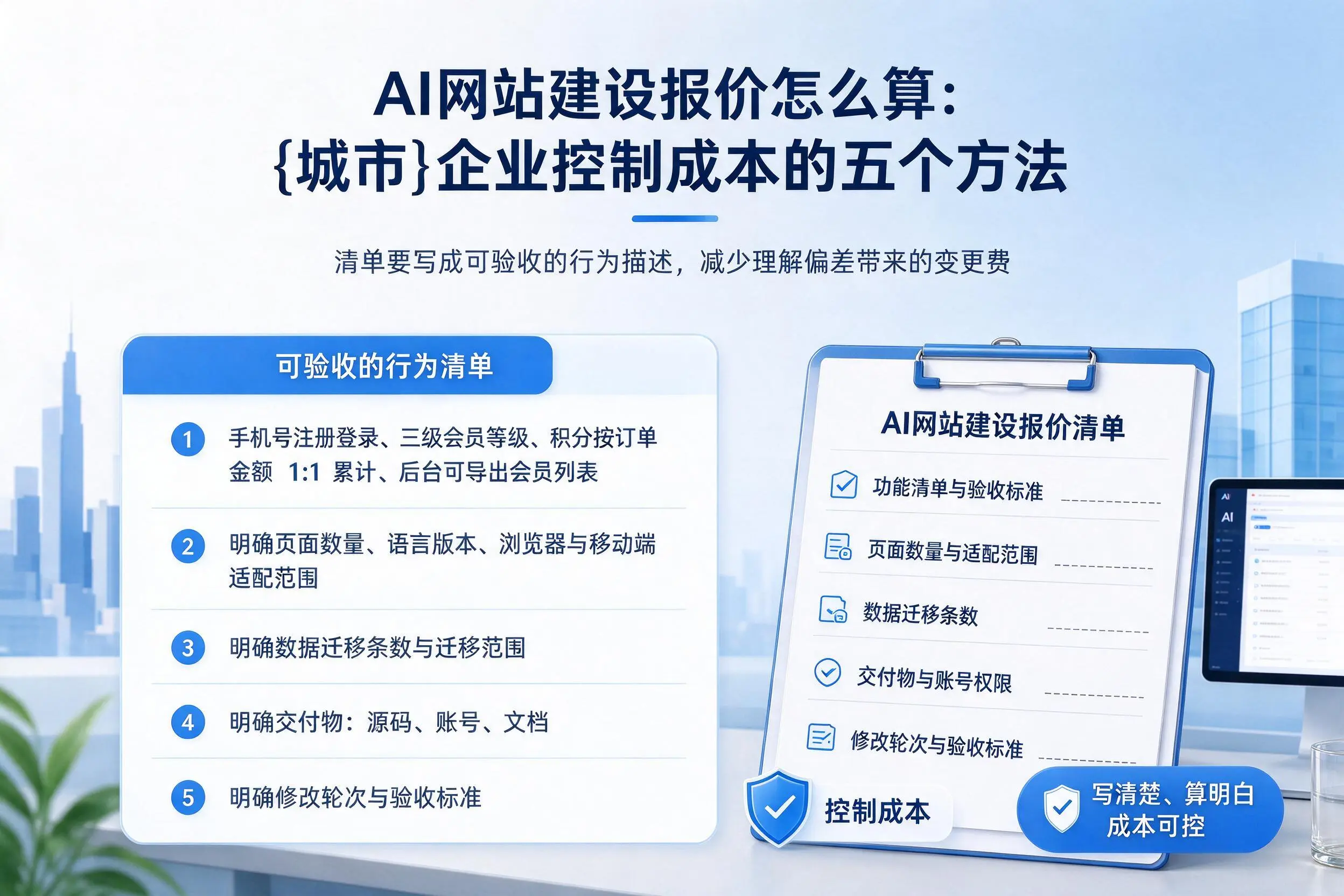 AI网站建设报价怎么算:沈阳企业控制成本的五个方法