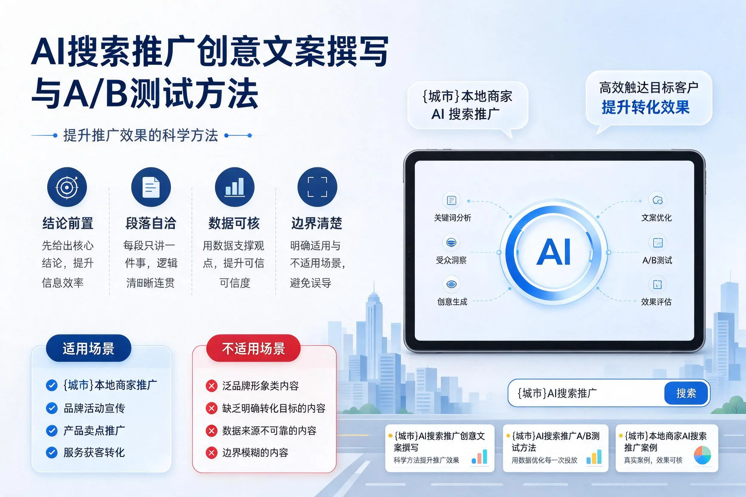 沈阳AI搜索推广创意文案撰写与A/B测试方法